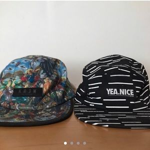 2 five panel hats!